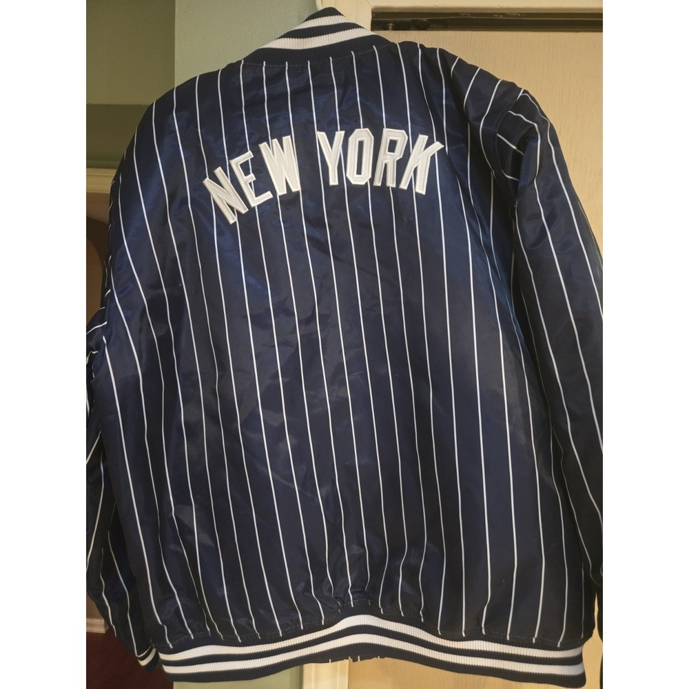 Vintage Majestic New York Yankees Japan Exclusive Satin Pinstripe Jacket XL NWT - Picture 13 of 16